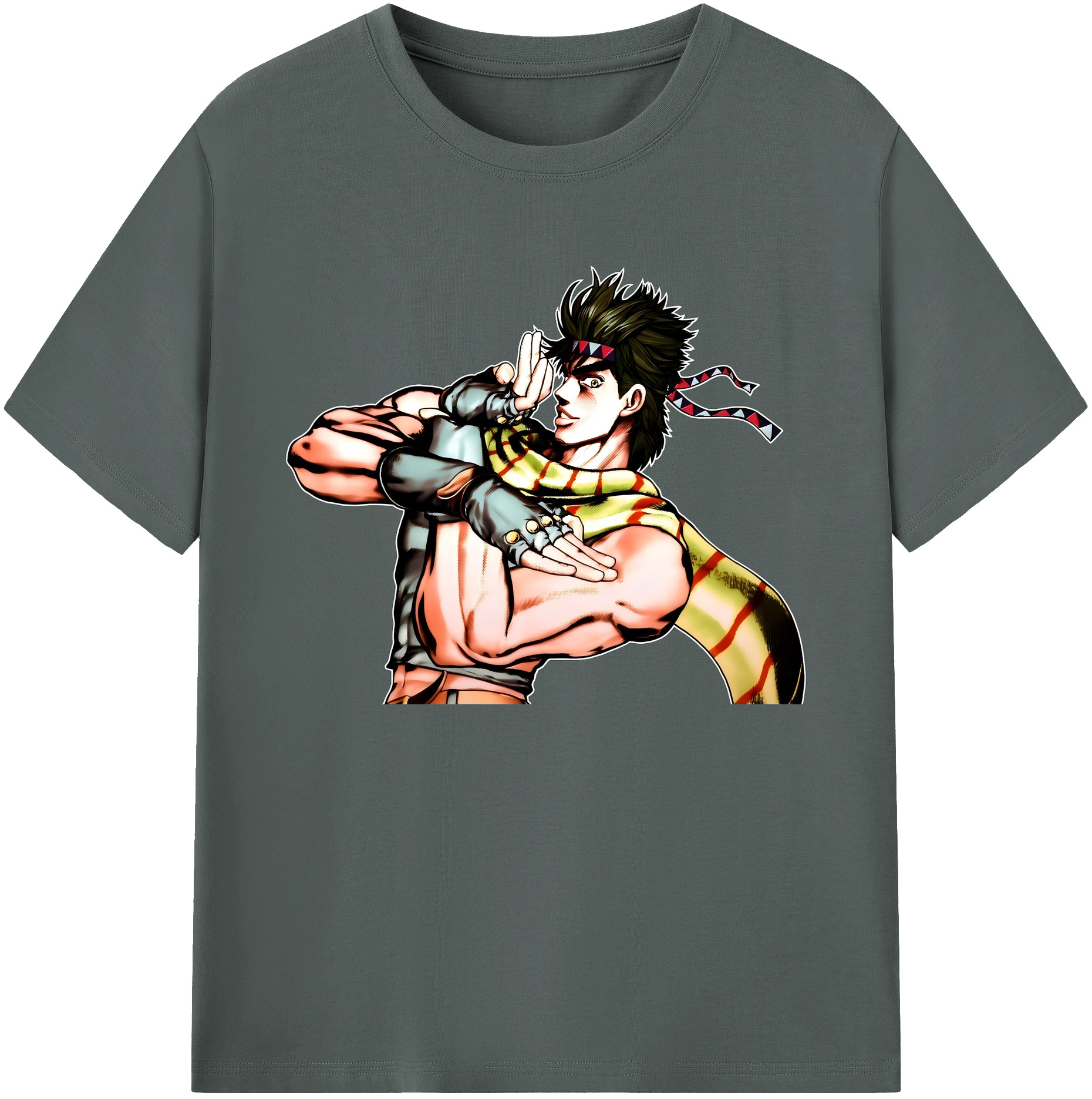 （画像用） ジョジョの奇妙な冒険 ジョセフ?ジョースター JoJo's Bizarre Adventure Joseph Joestar 綿100％ メンズ半袖Tシャツ｜肌触りやわらか＆通気性